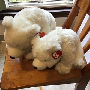 2000 Ty Classic Plush Polar Bear - Iceberg Set